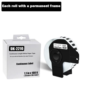 1Roll Compatible Continuous Label for DK-2210 Use with Brother QL Label Printers - Picture 1 of 11