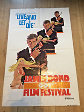Vintage (1976) James Bond UA Film Festival US One Sheet 'Live and Let Die'