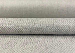 2 yards Herman Miller Bellano Pearl Light Gray Soft Woven Wool Upholstery Fabric - Picture 1 of 11