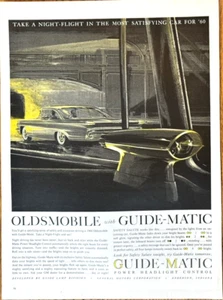 1960 Vintage Ad OLDSMOBILE with Guide Matic Headlight Control Large Ad 14x11" - Picture 1 of 1