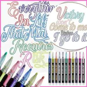 AU Outline Markers Pens 8/24 Colours Doodle Dazzles Shimmer Marker Set Metallic - Picture 1 of 25