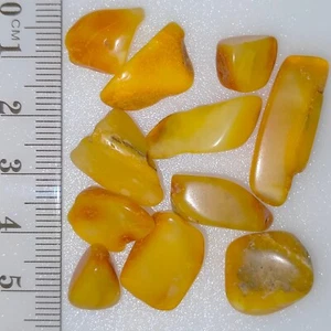 Amber loose polished natural gemstones honey color matte pieces lot 40.2ct - Picture 1 of 6