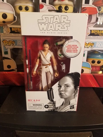 Star Wars The Black Series Rey and D-O First Edition 6" Action Figure White Box Cover