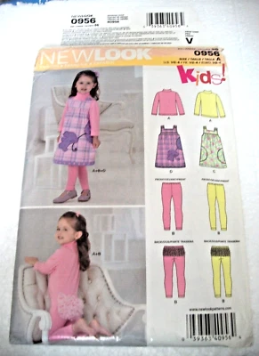 Girls New Look 0956 6256 Pattern UNCUT Jumper Top Ruffle Pants Size 1/2-1-2-3-4 - Image 1 of 4