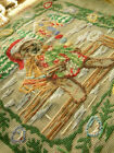 Lovely Bear On Christmas Day Preworked Needlepoint Canvas