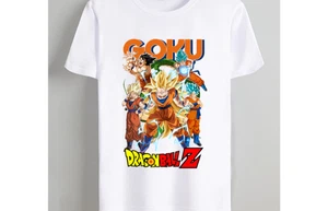 Goku Dragon Ball Z Crew Neck Short Sleeve Kids Boy's T-shirt Large White - NWOT - Picture 1 of 5