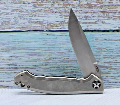 Zero Tolerance Sinkevich 0452TI Flipper Knife Titanium (4.1" Satin) ZT - Image 1 of 4