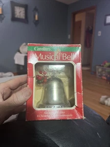 Campana musicale Carolites ornamento canti natalizi suona 8 canzoni vintage 1982 Calfax - Foto 1 di 3