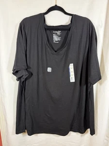 Terra & Sky Women’s Black Short Sleeve Tee Shirt Top Casual 4x (28-30w) NWT - Picture 1 of 2