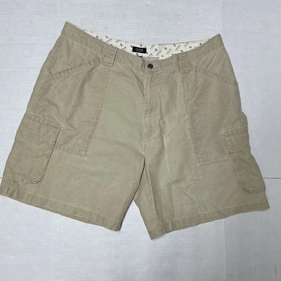 Izod Jeans Men’s Linen Blend Cargo Shorts Size 40 Beige - Image 1 of 4