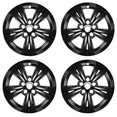 Glossy Black Wheel Skins for 2010-2017 CHEVROLET EQUINOX; 17 inch; Set Of 4 Pcs Foto 1 de 4