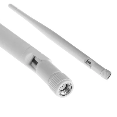 3dbi 2.4G Antenna Wireless Network Wifi Router Range Extender RP-SMA Male White - Image 1 of 4