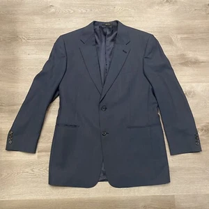 42R Hart Schaffer Marx Blazer Mens Blue Plaid Sport Coat Union Made In USA - Picture 1 of 8
