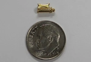 18Kt 18K Yellow and White Solid Gold Antique Style Broach Pin Catch - Picture 1 of 5