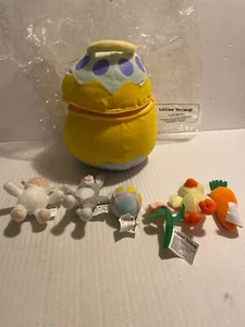 Lillian Vernon Plush Soft Easter Egg Hunt Play Set Bunny Duck Flower Vintage - Picture 1 of 6