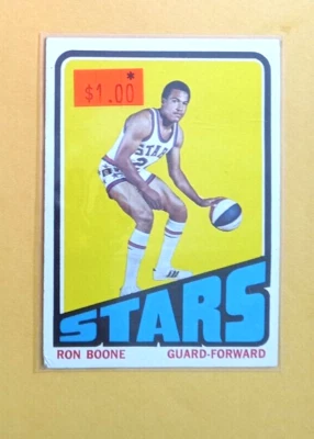 1972/73 Topps Basketball card #239 RON BOONE Stars  Item 2  VG with crease - Image 1 of 3