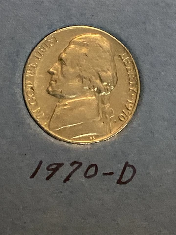 1970 D Jefferson Nickel • #DO0717 • Buy 10 Get 50% Off Cover