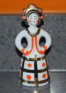Lomonosov Ayaebo Lady In traditional Orange gold dress 13 cms high - Picture 1 of 4