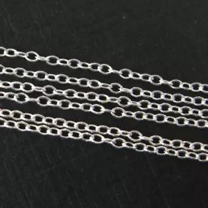 Cadena a granel de plata de ley por pie-cadena cable de 1,5 mm - Imagen 1 de 6