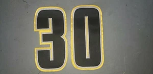BLACK-SILVER-YELLOW Hockey Jersey BACK ONLY 12" Tackle Twill Number Set Kit 069 - Picture 1 of 1