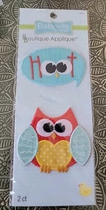 Babyville Boutique Sew Stitched Iron On Patches Owls Hoot Diapers 35064 Baby - Picture 1 of 5