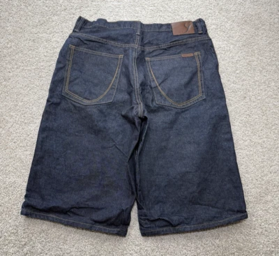 Sean John Hip Hop Baggy Jean Shorts Sz 36 Dark Wash Jorts Wide Leg Skate Y2K 90s - Image 1 of 4