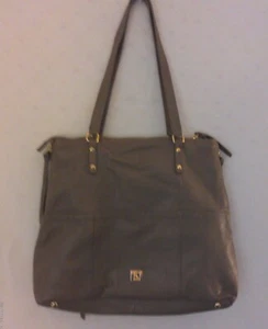 Kooba Taupe Pebbled Leather Everette Tote Shoulder Bag - Picture 1 of 7