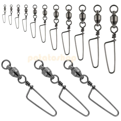 Sea Fishing Ball Bearing Swivel with Coastlock Snap Clips Big Game Tuna Fishing - Image 1 of 4