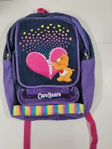 Bolso Mochila Vintage Tenderheart Care Bears Starpoint Denim y Púrpura Rosa Corazón - Imagen 1 de 9