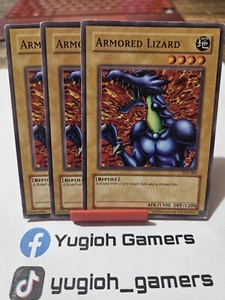 Yu-Gi-Oh Armored Lizard X3 SDJ Unlimited Common Played - Picture 1 of 1
