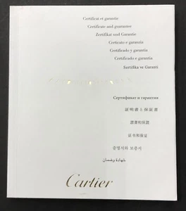 Cartier Certificate and Guarantee PCW0395 (D) - Picture 1 of 6
