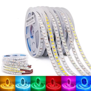 5m 12V LED Strip 2835 5050 Waterproof Flexible Lights Tape 60leds/m Rope Stripe - Picture 1 of 16