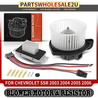 Kit de motor y resistencia soplador HVAC delantero para Chevrolet SSR 2003-2006 con rueda Foto 1 de 4