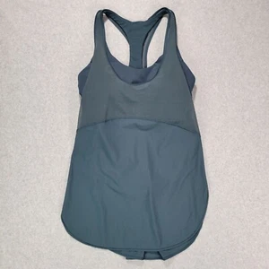 Lululemon Twist Around 2-in-1 Tank Women's 6 Blue Green Built In Sport Bra - Picture 1 of 6