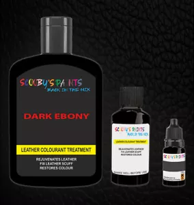 Leather Repair Paint Dye Restoring Colour scratches DARK EBONY BLACK - Picture 1 of 5