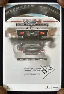 SIGNED Brian Redman PORSCHE Rennsport Reunion VI 2018 911 GT1 RSR Poster - Picture 1 of 6