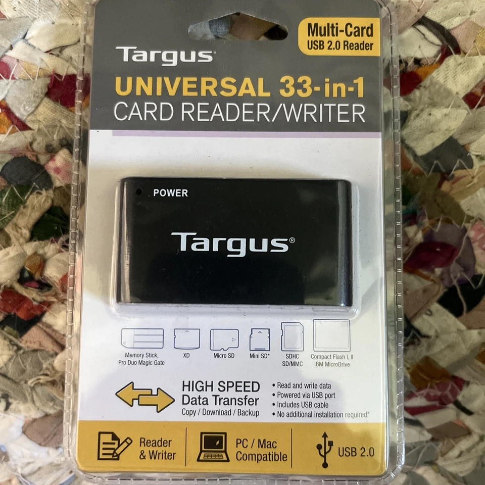 Targus Universal 33 in 1 Card Reader Writer Multi Card USB 2.0 Reader NEW! - Image 1 of 1