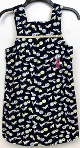 2003 Gymboree Vacation Time Umbrella Dress sz 9 A-line Navy Blue Spring Showers - Picture 1 of 6