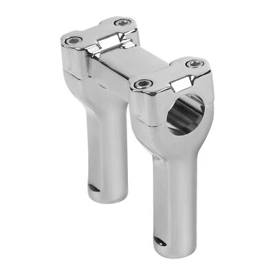 Elevadores de manillar cromados de 4" barra de 1,25" aptos para Harley Davidson Dyna Softail Fatboy Foto 1 de 4
