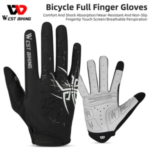 Guanti WEST BIKING ammortizzatori dita piene ciclismo ragno touch screen - Foto 1 di 28