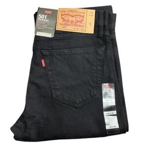 Levis® 501 Mens Denim Jeans Black Original Fit bottoms Straight Leg Pants