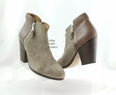 $525 RAG & BONE Margot Stone combo gamuza/cuero botines talla EU 40/US 10 gris Foto 1 de 4