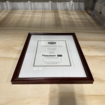 11x14 Picture Frame Dark Gold for 8x10, 11x11 for 8x8 Photo White Mat Real Glass - Image 1 of 4