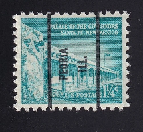 1031A Palace of the Governors 1 ¼ c Bur Precancel “Peoria ILL” PSS-71 MNH OG - Image 1 of 1