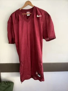 New NIKE Mesh Practice Football Jersey Style  Swoosh Logo Maroon Large - Picture 1 of 6