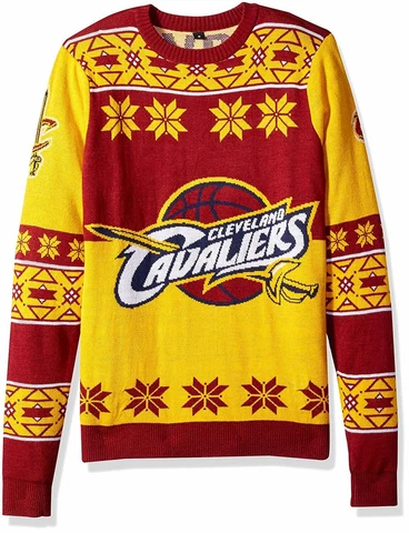 Forever Collectibles NBA Men's Cleveland Cavaliers Big Logo Ugly Sweater Cover