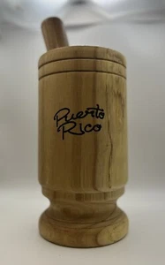 Large Puerto Rico Wood Mortar & Pestle Pylon Pilon Madera - Boricua Rican Tall - Picture 1 of 6
