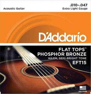 Cuerdas para guitarra acústica D'Addario EFT tapa plana fósforo bronce 10-47 - Imagen 1 de 2
