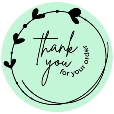 STICKERAFT Thank You for Your Order Stickers Labels for Handmade Shopping Small Shop