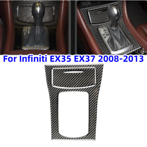 2x Real Carbon Fiber Interior Gear Shift Box Cover Trim For Infiniti EX35 08-13